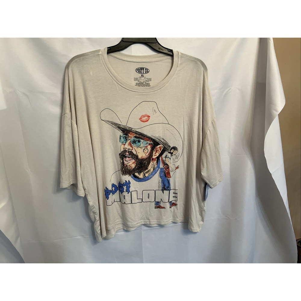 Post Malone‎ Posty Co Pajama Sleep Set Women's Size XL Short Sleeve Top Only NWT